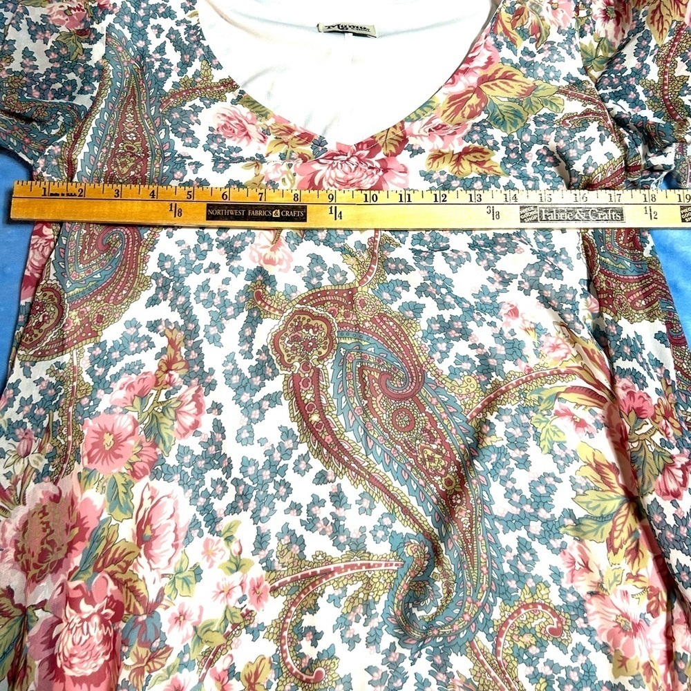 Show‎ Me Your Mumu Floral Paisley Babydoll Dress Flutter Sleeve Boho Festival XS - Picture 11 of 11
